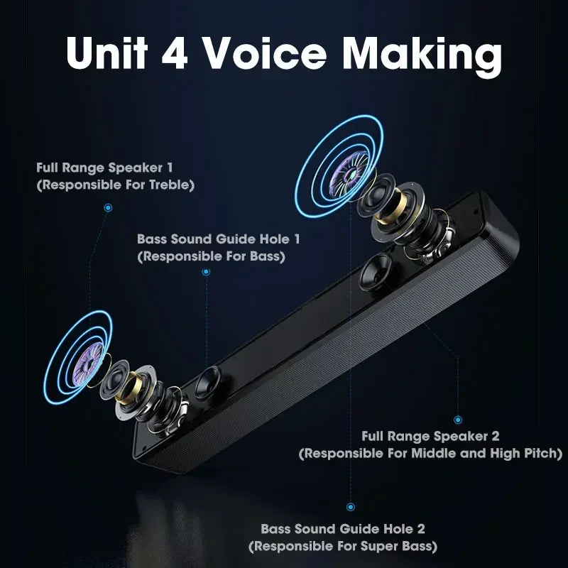 Sistema de audio estéreo 4D Bluetooth para cine en casa
